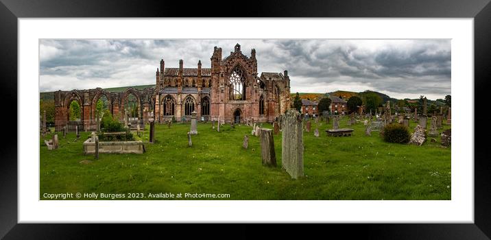 'Relics of Faith: Melrose Abbey, Scotland' Framed Mounted Print by Holly Burgess