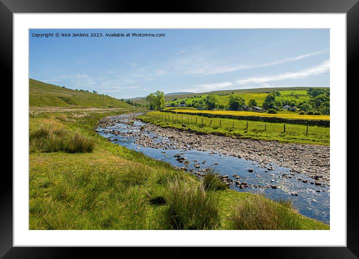 River Rawthey Garsdale in Cumbria  Framed Mounted Print by Nick Jenkins