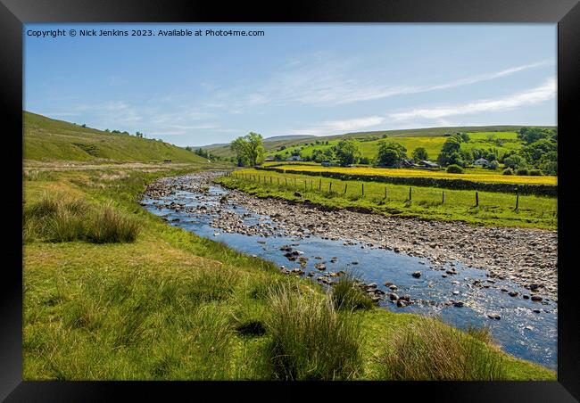 River Rawthey Garsdale in Cumbria  Framed Print by Nick Jenkins