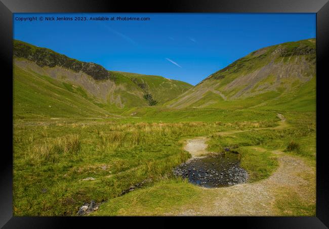 En Route to Cautley Spout  Framed Print by Nick Jenkins