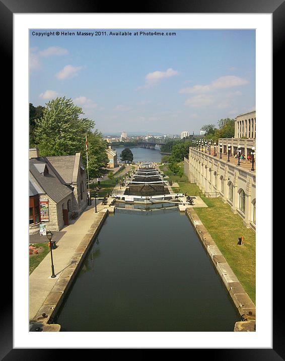 Ottawa Locks Framed Mounted Print by Helen Massey