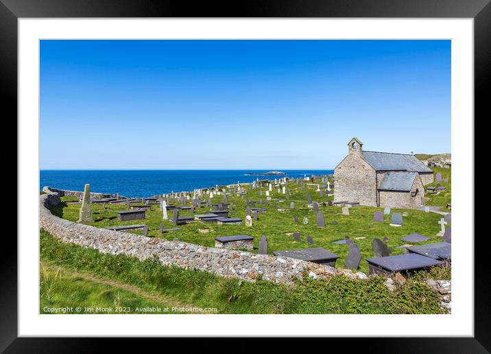 St Patrick's Church on the Anglesey Cliffs Framed Mounted Print by Jim Monk