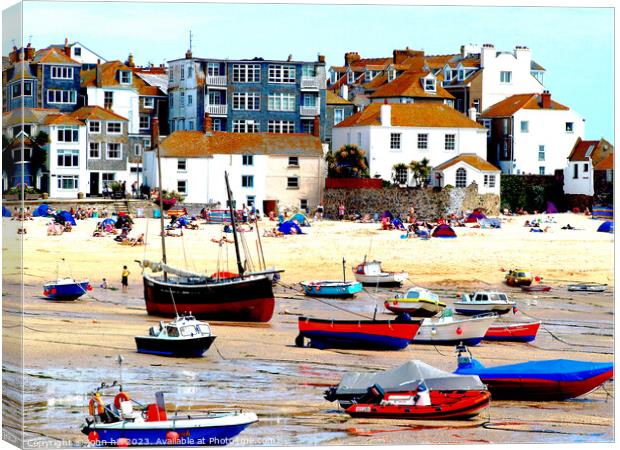 Idyllic Summer Day in St. Ives Canvas Print by john hill