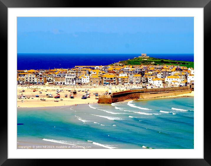 St.Ives, Cornwall, UK Framed Mounted Print by john hill