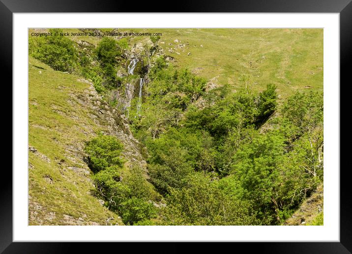 Cautley Spout in the Howgill Fells Cumbria Framed Mounted Print by Nick Jenkins