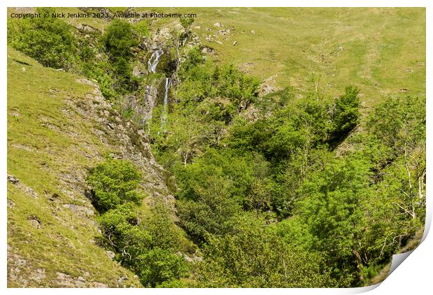 Cautley Spout in the Howgill Fells Cumbria Print by Nick Jenkins