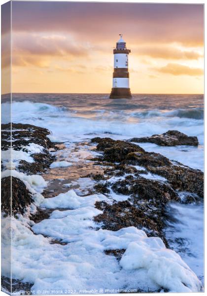 The Guiding Beacon of Anglesey Canvas Print by Jim Monk
