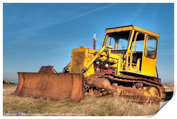 Rusty Bulldozer Print by Robert Deering