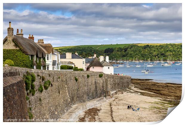 Charming St Mawes Cottages Print by Jim Monk