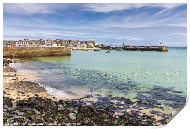 Serene St Ives Seaside Print by Jim Monk