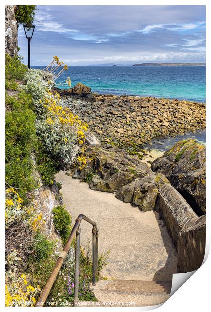 Coastal Path, St Ives Head Print by Jim Monk