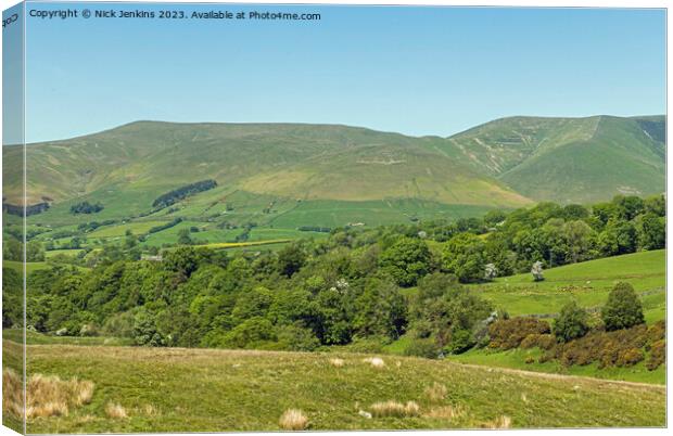 Howgill Fells off Garsdale Road Carpark Cumbria Canvas Print by Nick Jenkins