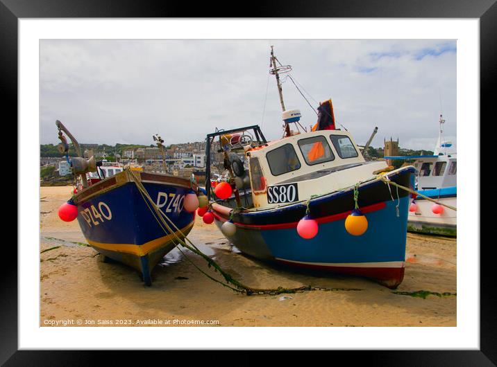 Others St Ives boats Framed Mounted Print by Jon Saiss