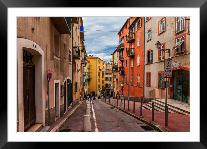 Old Town of Nice in France Framed Mounted Print by Artur Bogacki