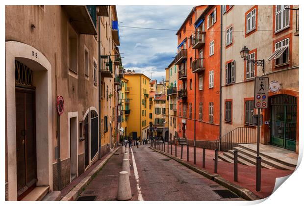 Old Town of Nice in France Print by Artur Bogacki