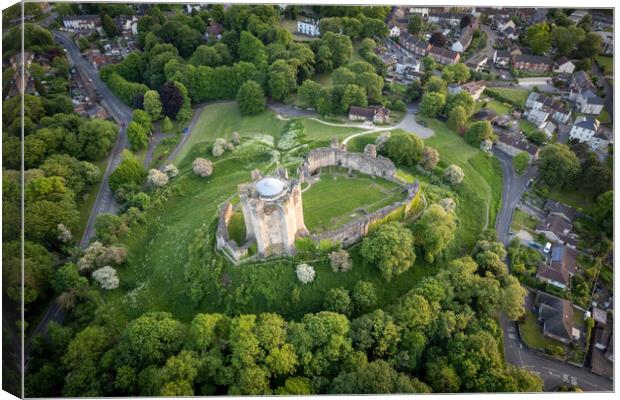 Conisbrough Castle From Above Canvas Print by Apollo Aerial Photography