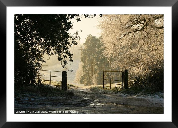 Snowy scene Framed Mounted Print by Jon Saiss