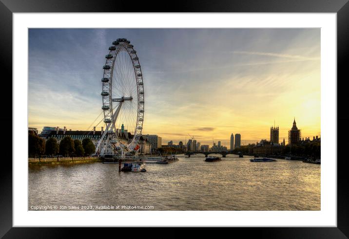 Westminster Bridge Framed Mounted Print by Jon Saiss