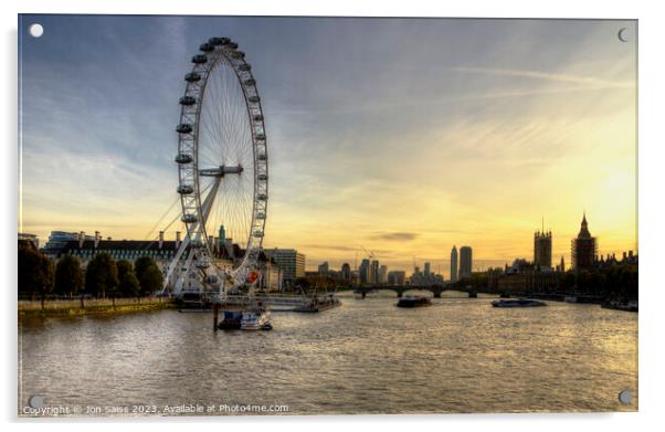 Westminster Bridge Acrylic by Jon Saiss