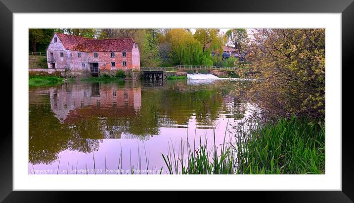 Sturminster Newton Mill Framed Mounted Print by Les Schofield