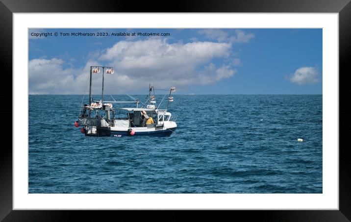 Outdoor INS104 Moray Lass working off Burghead Framed Mounted Print by Tom McPherson