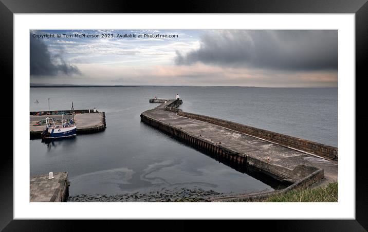 Scenic view of Burghead Harbour Framed Mounted Print by Tom McPherson