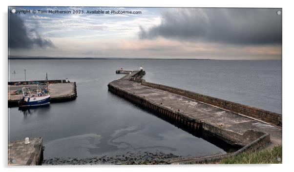 Scenic view of Burghead Harbour Acrylic by Tom McPherson