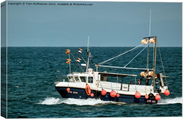 Working off Burghead Canvas Print by Tom McPherson