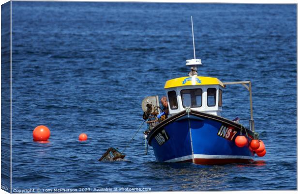 Serenity of Lobsterboat Fishing Canvas Print by Tom McPherson