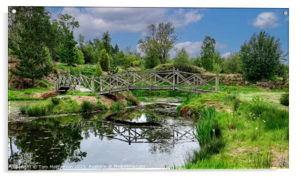 Tranquility in Nature at Burgie Loch Acrylic by Tom McPherson