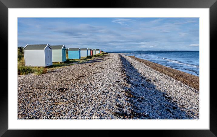Idyllic Beach Huts Framed Mounted Print by Tom McPherson