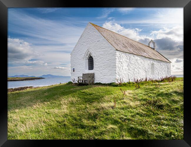 St Cwyfan's Church. Anglesey. Framed Print by Colin Allen