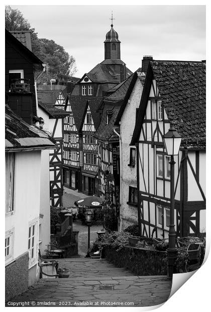Timber-Framed Buildings, Dillenburg Print by Imladris 