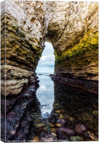 Selwicks Bay Rock Arch. Flamborough Head. Canvas Print by Craig Yates