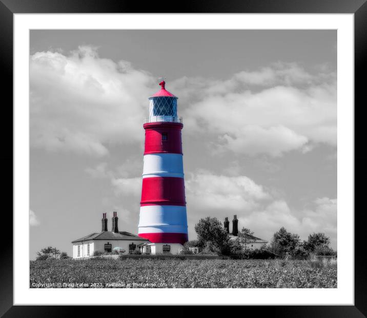 Happisburgh Lighthouse Norfolk Framed Mounted Print by Craig Yates