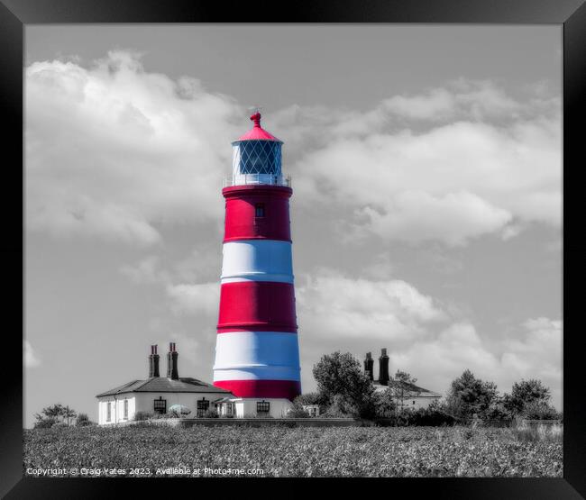 Happisburgh Lighthouse Norfolk Framed Print by Craig Yates