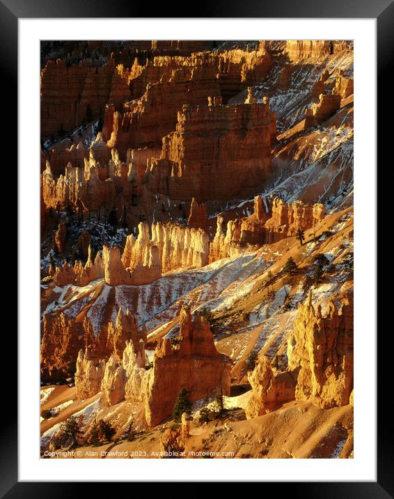 Sunrise at Bryce Canyon, Utah Framed Mounted Print by Alan Crawford