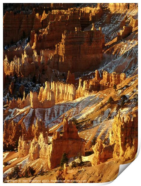 Sunrise at Bryce Canyon, Utah Print by Alan Crawford