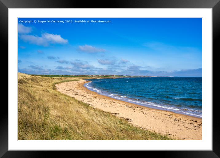 Golden sands of the Fife coast of Scotland Framed Mounted Print by Angus McComiskey