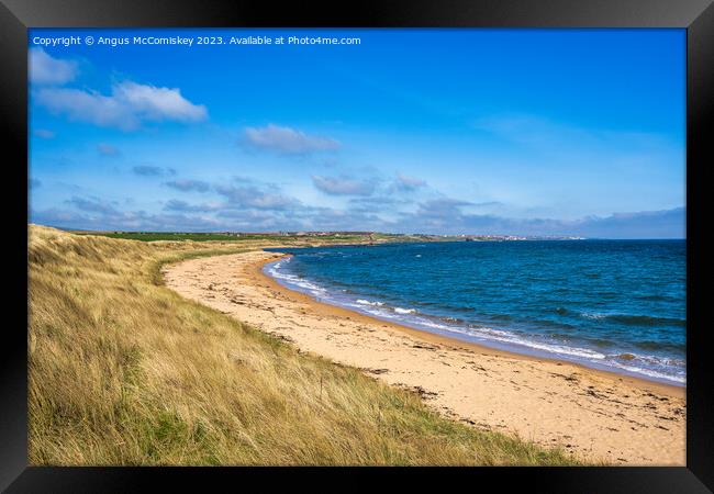 Golden sands of the Fife coast of Scotland Framed Print by Angus McComiskey