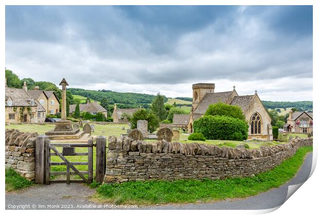 Church of St. Barnabas, Snowshill Print by Jim Monk