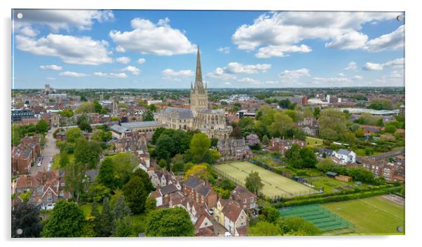 Norwich Cathedral Acrylic by Apollo Aerial Photography