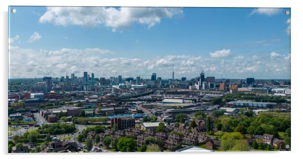 Birmingham Cityscape Acrylic by Apollo Aerial Photography