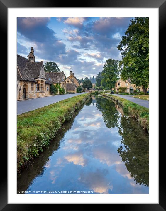 Lower Slaughter, Cotswolds. Framed Mounted Print by Jim Monk