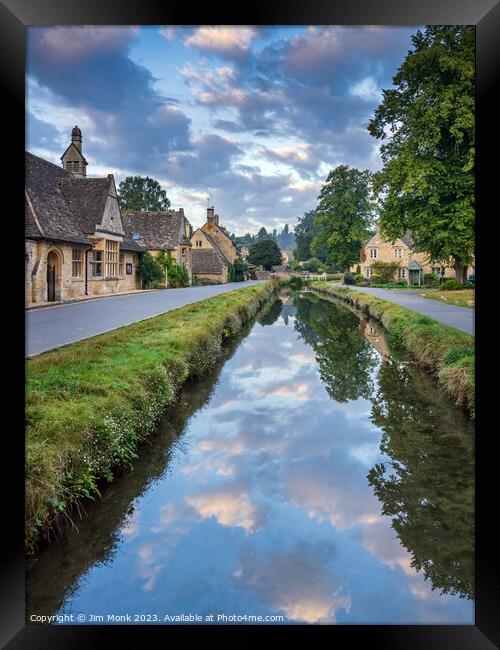 Lower Slaughter, Cotswolds. Framed Print by Jim Monk