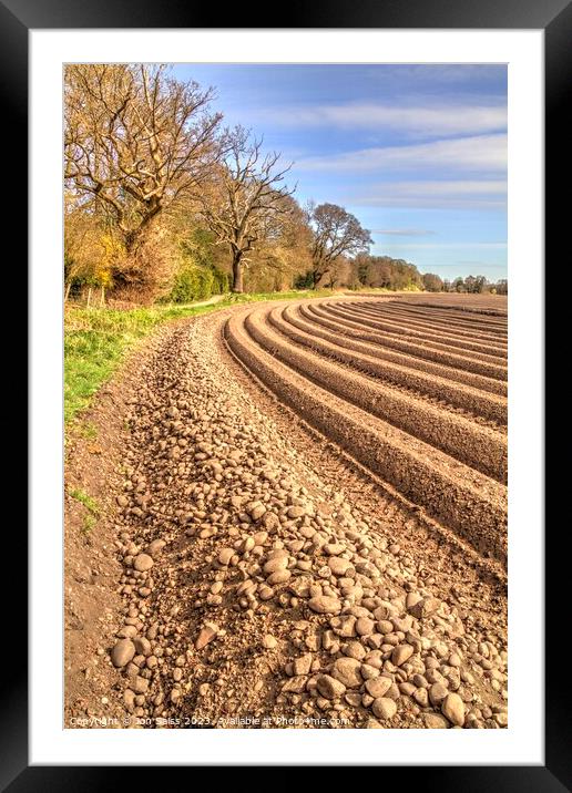 Staffordshire Ploughed Field Framed Mounted Print by Jon Saiss