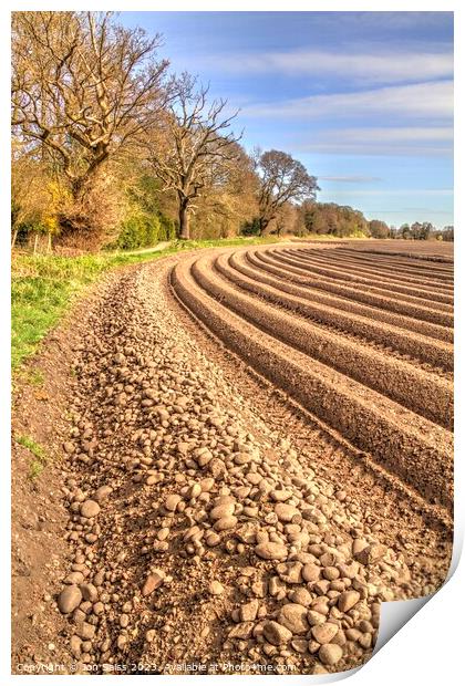 Staffordshire Ploughed Field Print by Jon Saiss