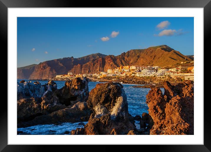 Tenerife Island Coastline at Sunset in Spain Framed Mounted Print by Artur Bogacki