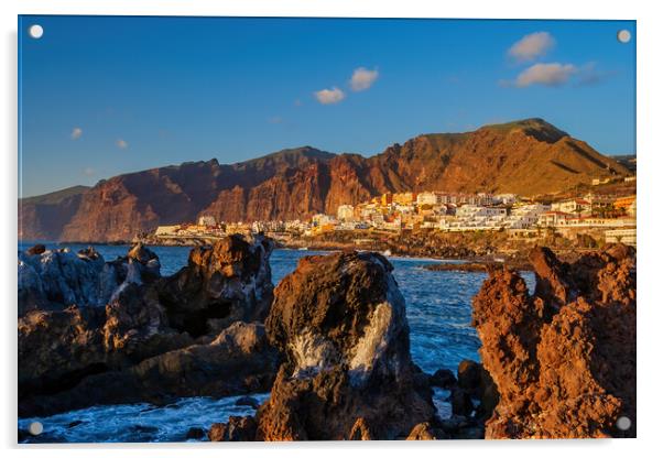 Tenerife Island Coastline at Sunset in Spain Acrylic by Artur Bogacki