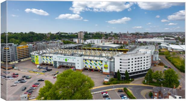 Carrow Road Norwich City FC  Canvas Print by Apollo Aerial Photography